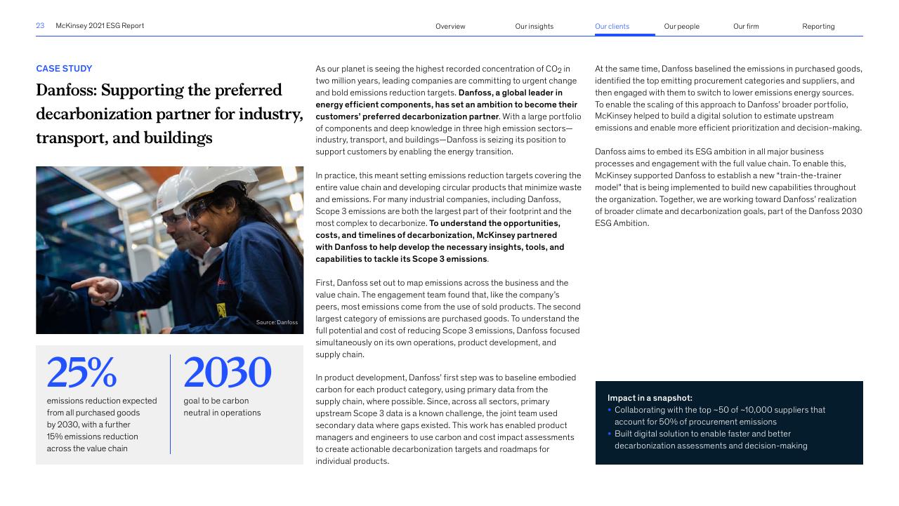 Case Study slide 23 from Accelerating Sustainable And Inclusive Growth McKinsey