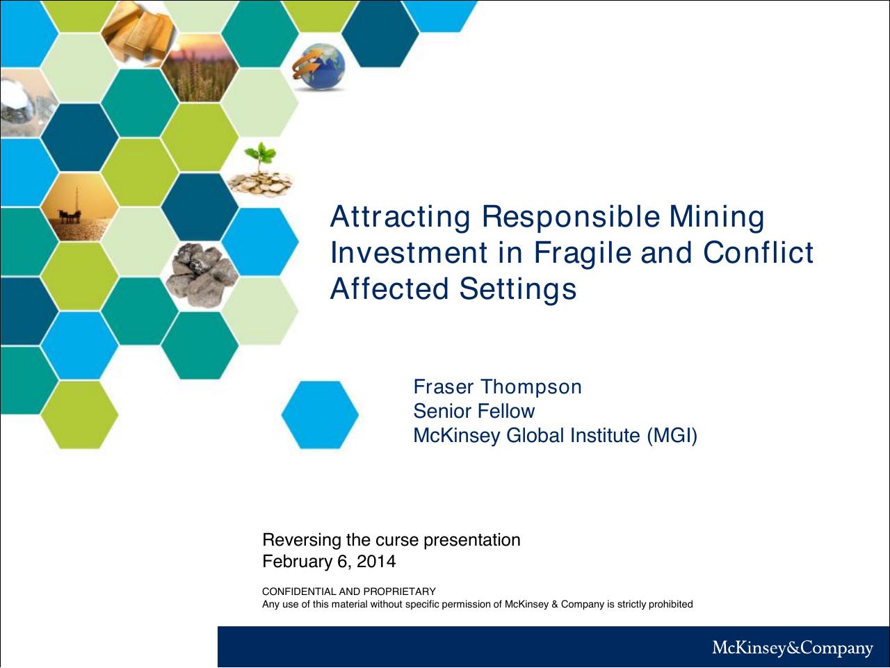 Attracting Responsible Mining Investment In Fragile And Conflict Affected Settings consulting deck cover