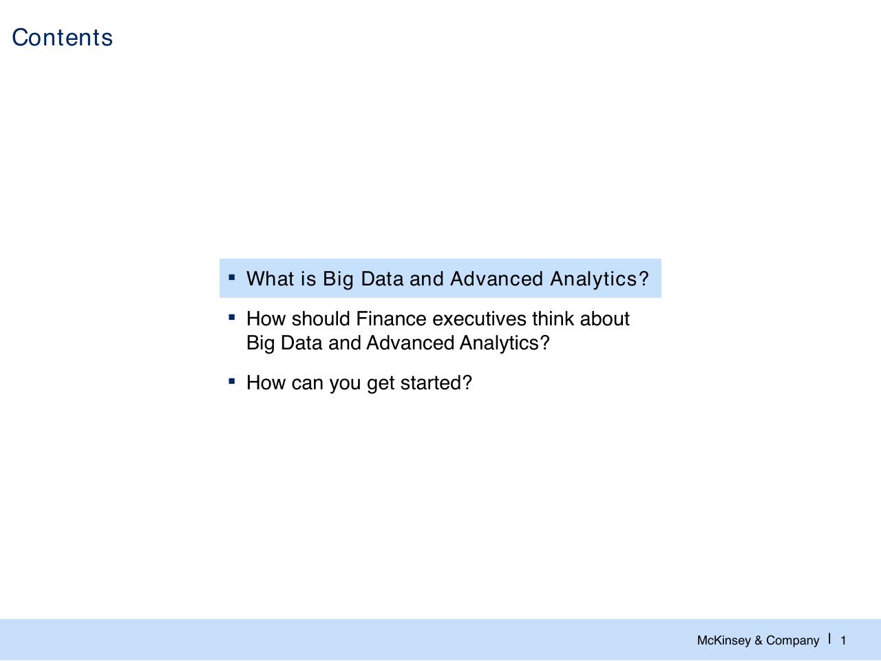 Section Divider slide 2 from Big Data And Advanced Analytics Bdaa For The Finance Function