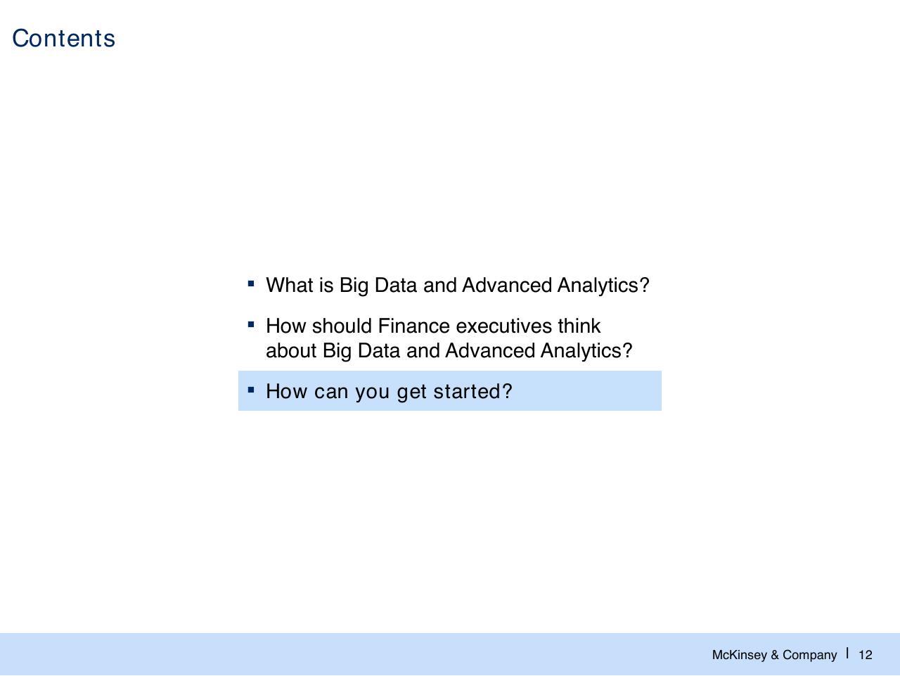 Section Divider slide 13 from Big Data And Advanced Analytics Bdaa For The Finance Function