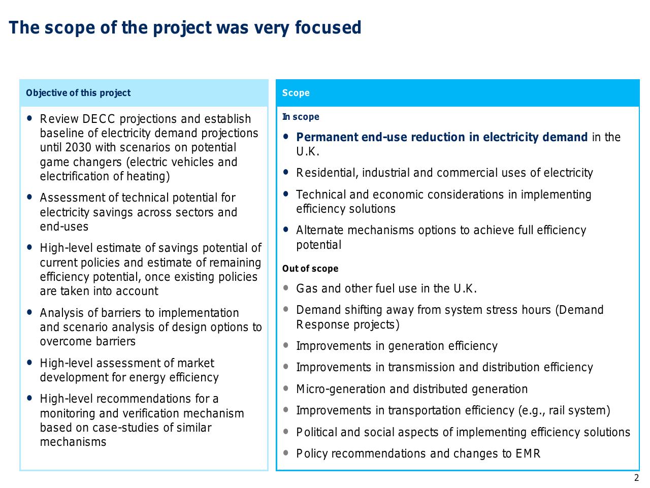 Comparison slide 3 from Capturing The Full Electricity Efficiency Potential Of The UK
