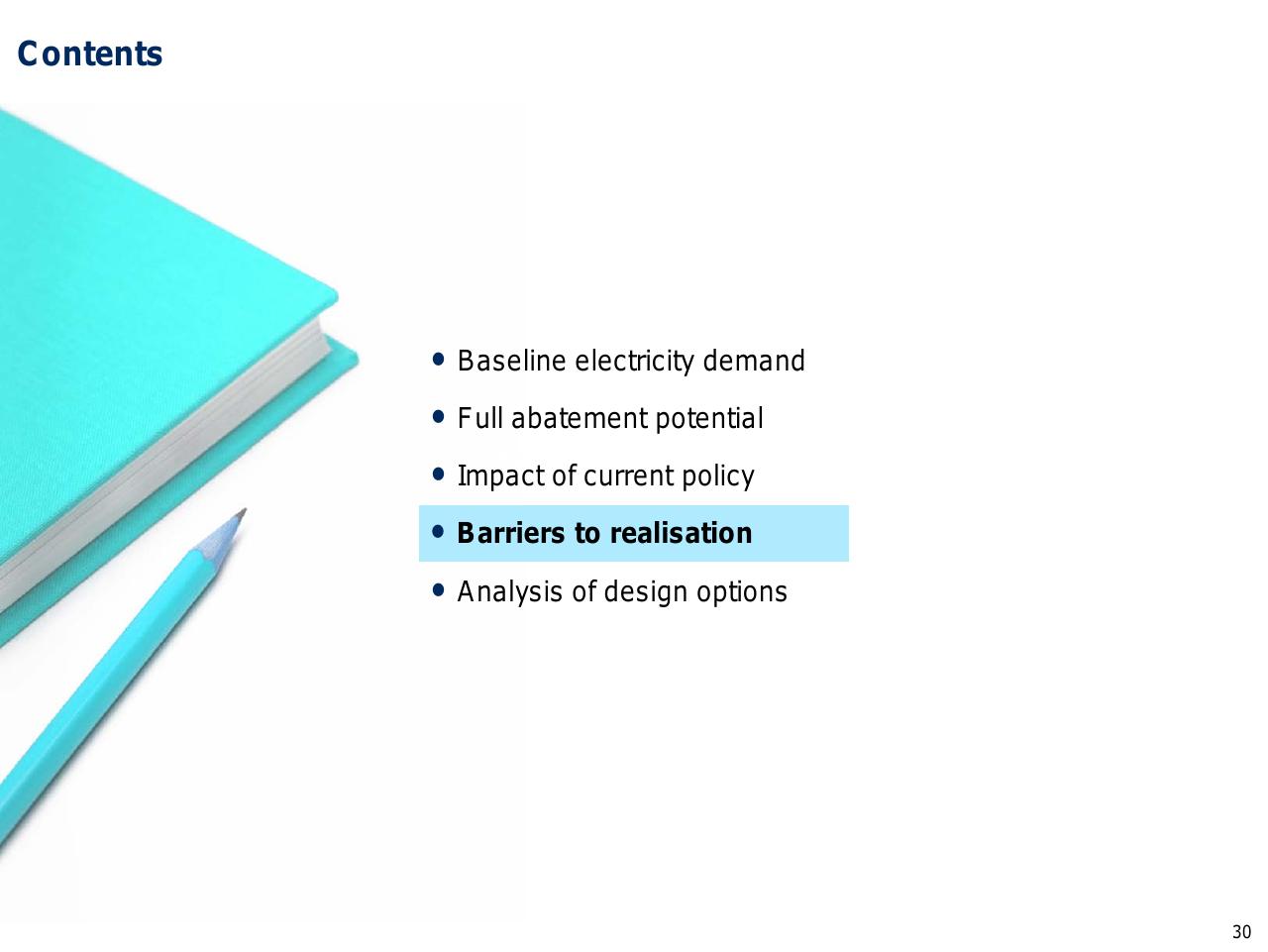 Section Divider slide 31 from Capturing The Full Electricity Efficiency Potential Of The UK