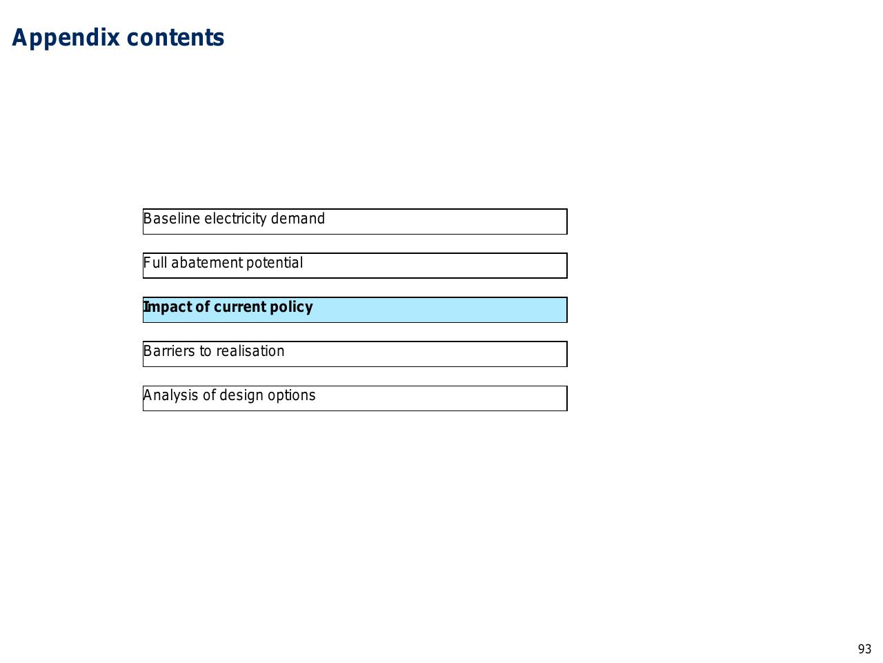 Section Divider slide 94 from Capturing The Full Electricity Efficiency Potential Of The UK