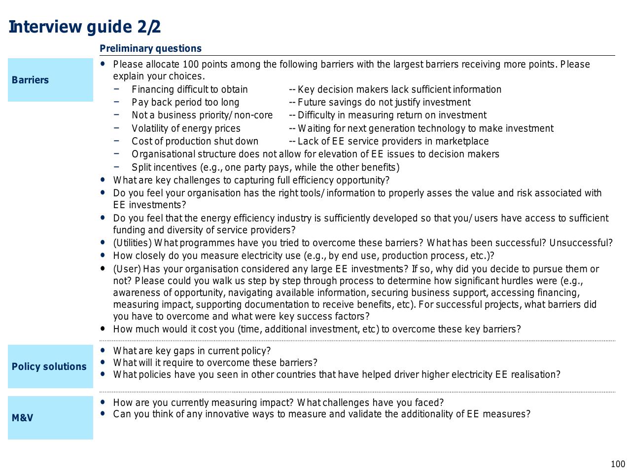 Text slide 101 from Capturing The Full Electricity Efficiency Potential Of The UK