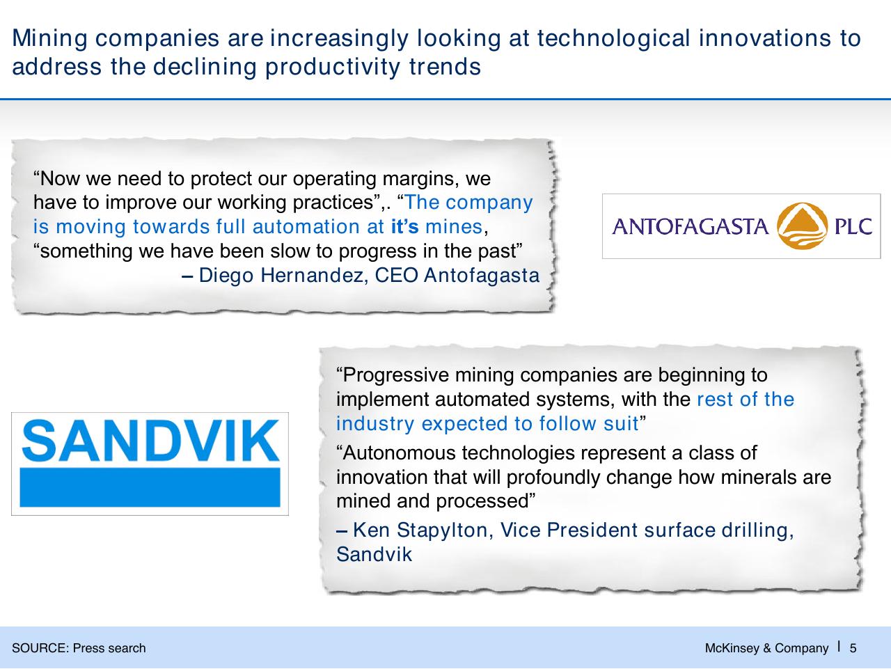 Quote slide 6 from Challenges In Mining Scarcity Or Opportunity_