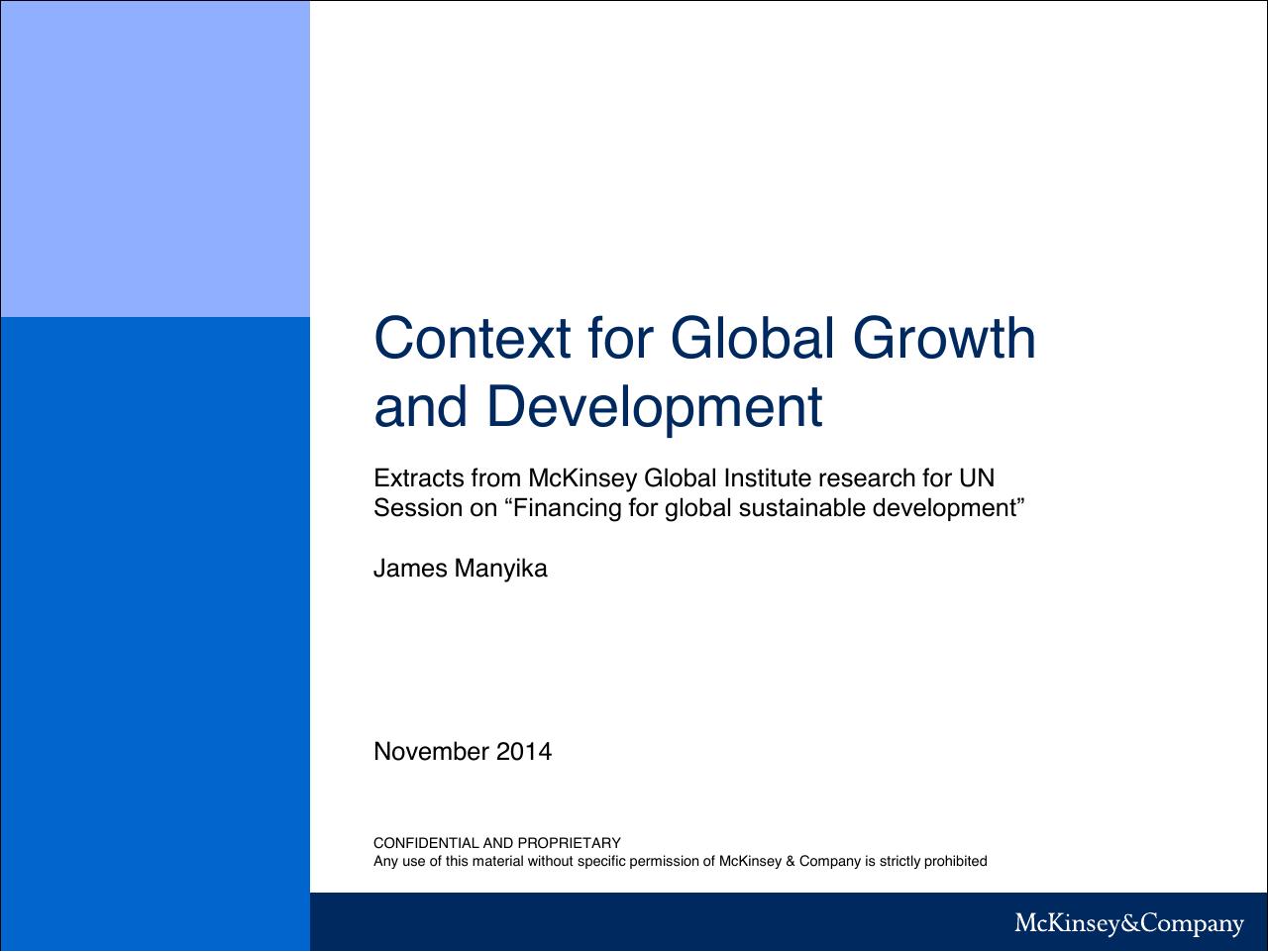 Context For Global Growth And Development consulting deck cover