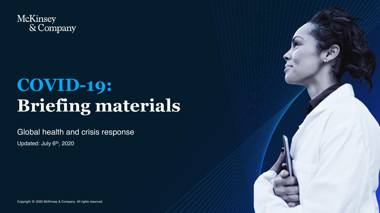 COVID 19_ Briefing Materials McKinsey consulting deck cover