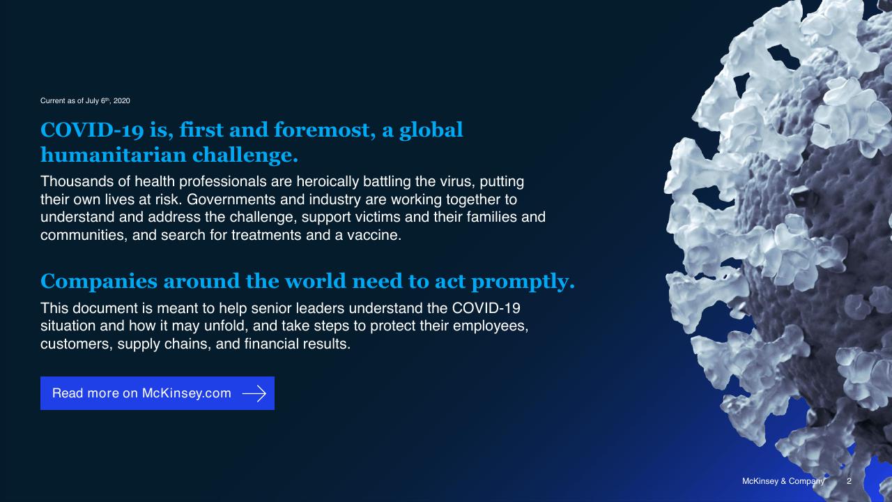 Text slide 2 from COVID 19_ Briefing Materials McKinsey
