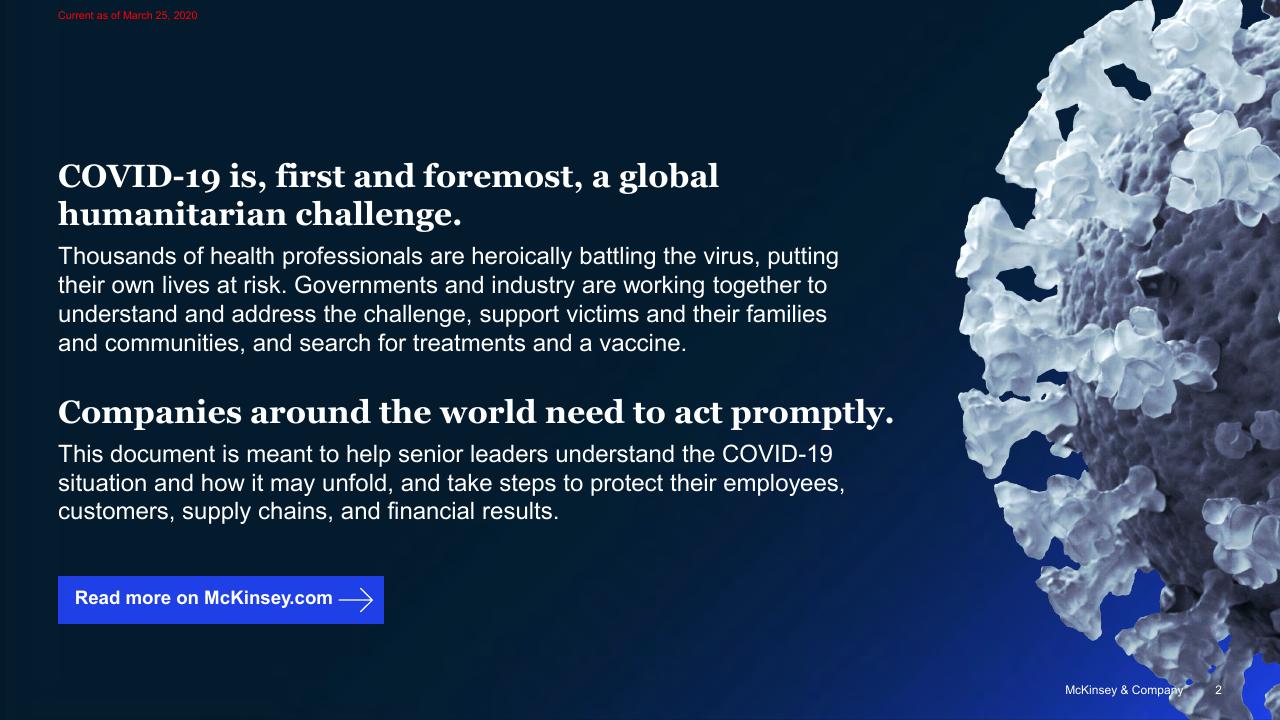 Text slide 2 from COVID 19_ Briefing Note McKinsey
