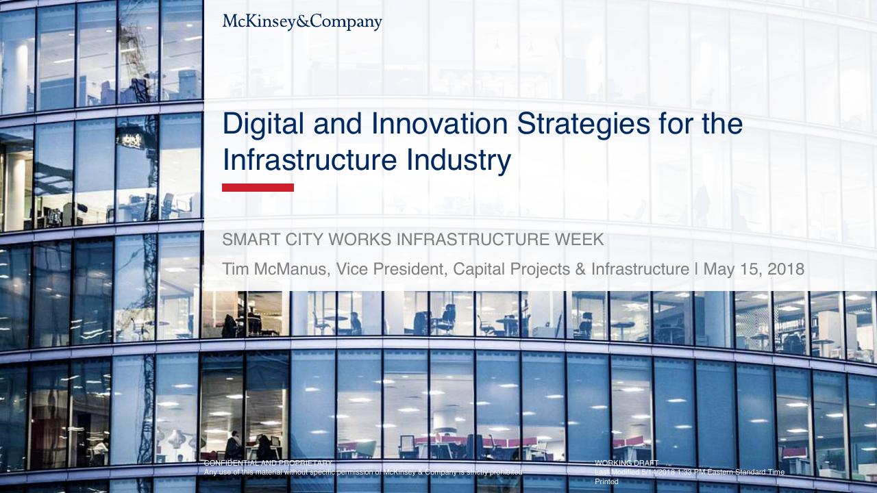 Digital And Innovation Strategies For The Infrastructure Industry consulting deck cover
