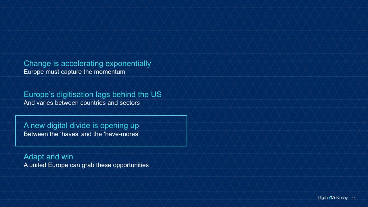 Text slide 15 from Digital Europe_ Pushing The Frontier Capturing The Benefits