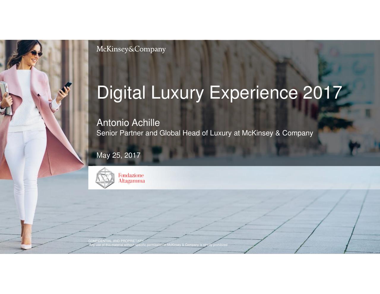 Digital Luxury Experience 2017 consulting deck cover