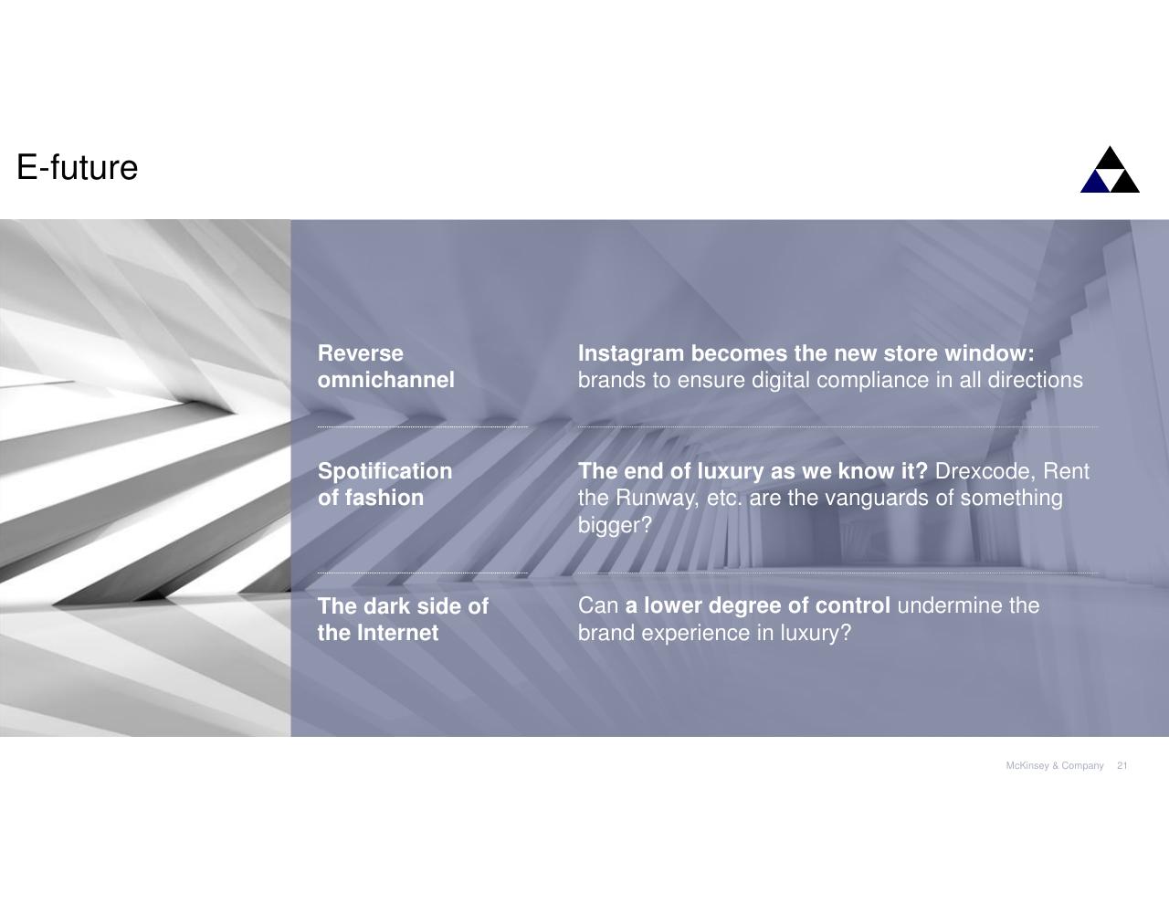Comparison slide 21 from Digital Luxury Experience 2017