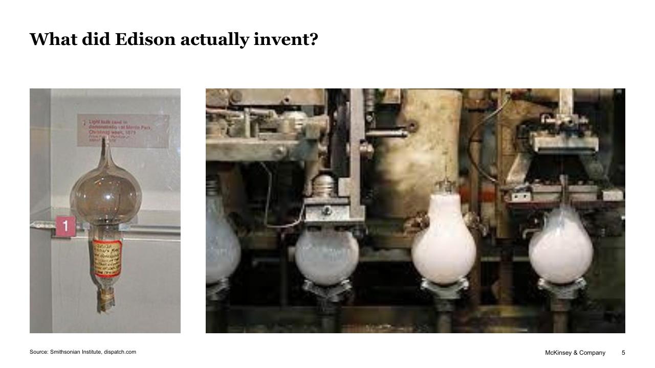Comparison slide 5 from Driving Innovation At Scale McKinsey