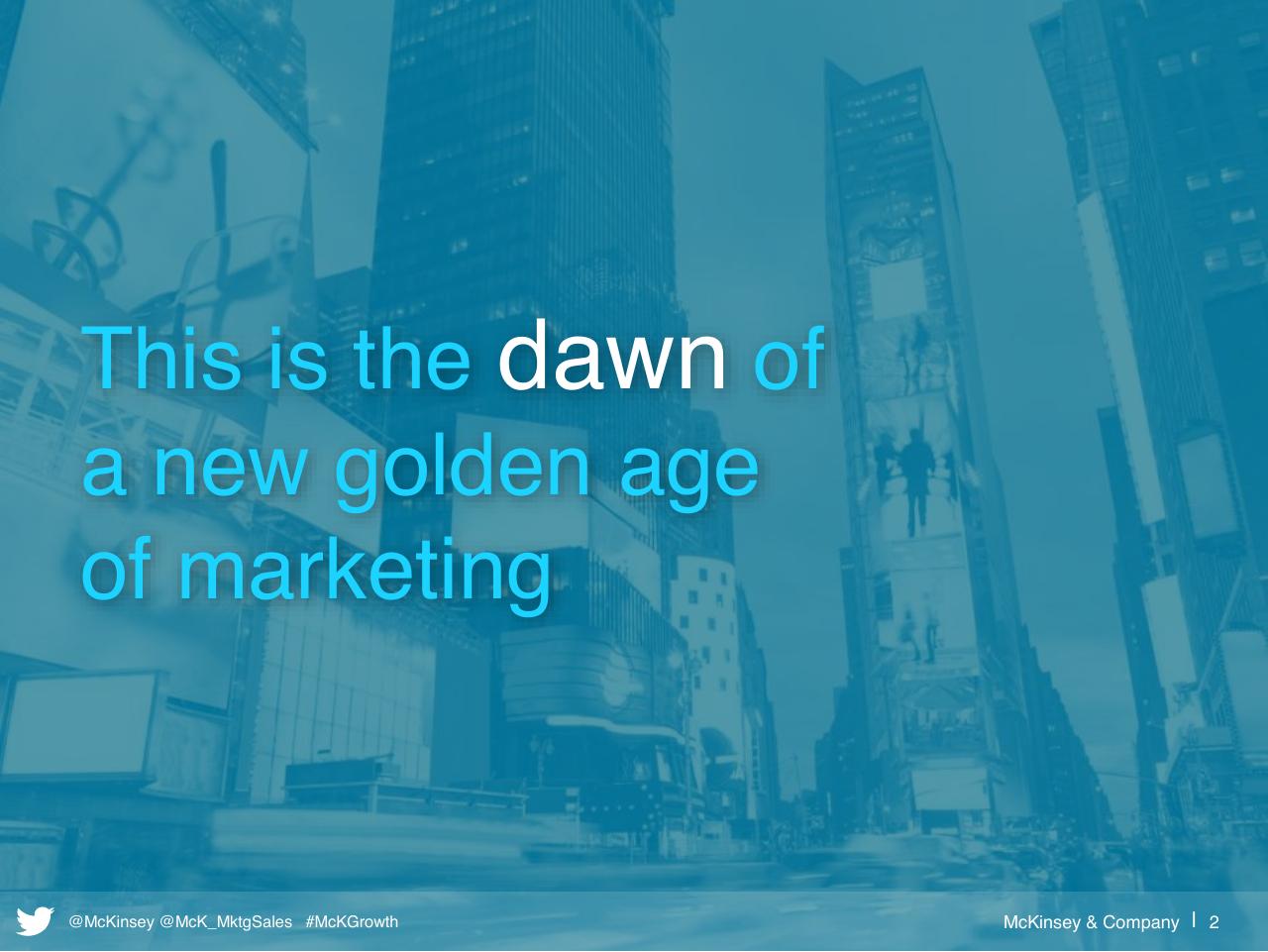 Cover slide 3 from Five Keys To Unlocking Growth In Marketings Golden Age