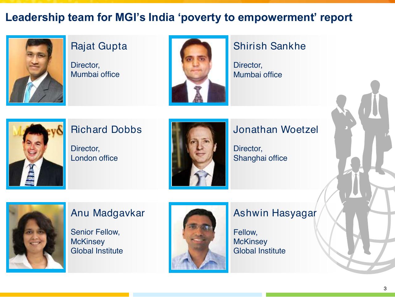 Team slide 4 from From Poverty To Empowerment Indias Imperative For Jobs Growth And Effective Basic Services