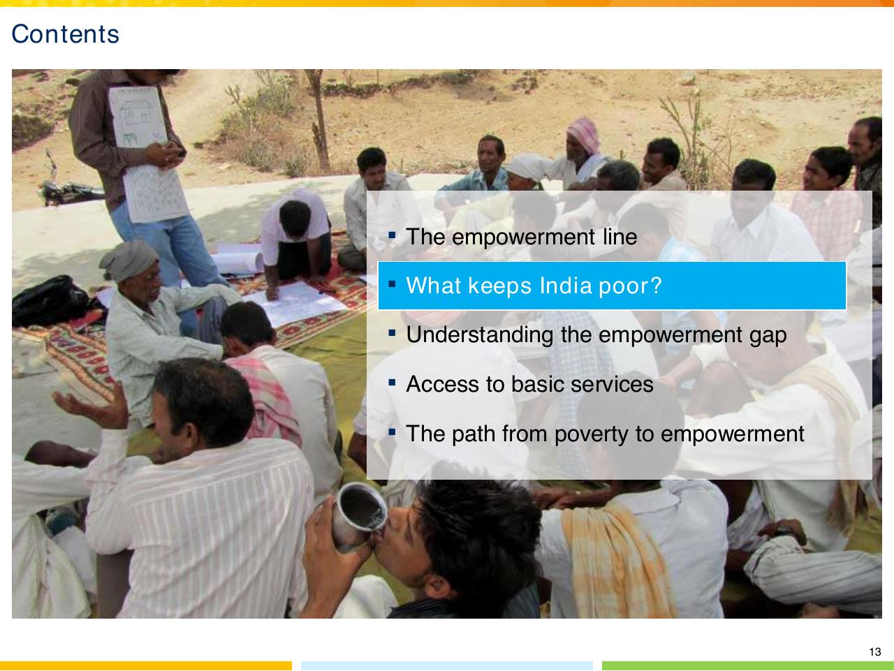 Section Divider slide 14 from From Poverty To Empowerment Indias Imperative For Jobs Growth And Effective Basic Services