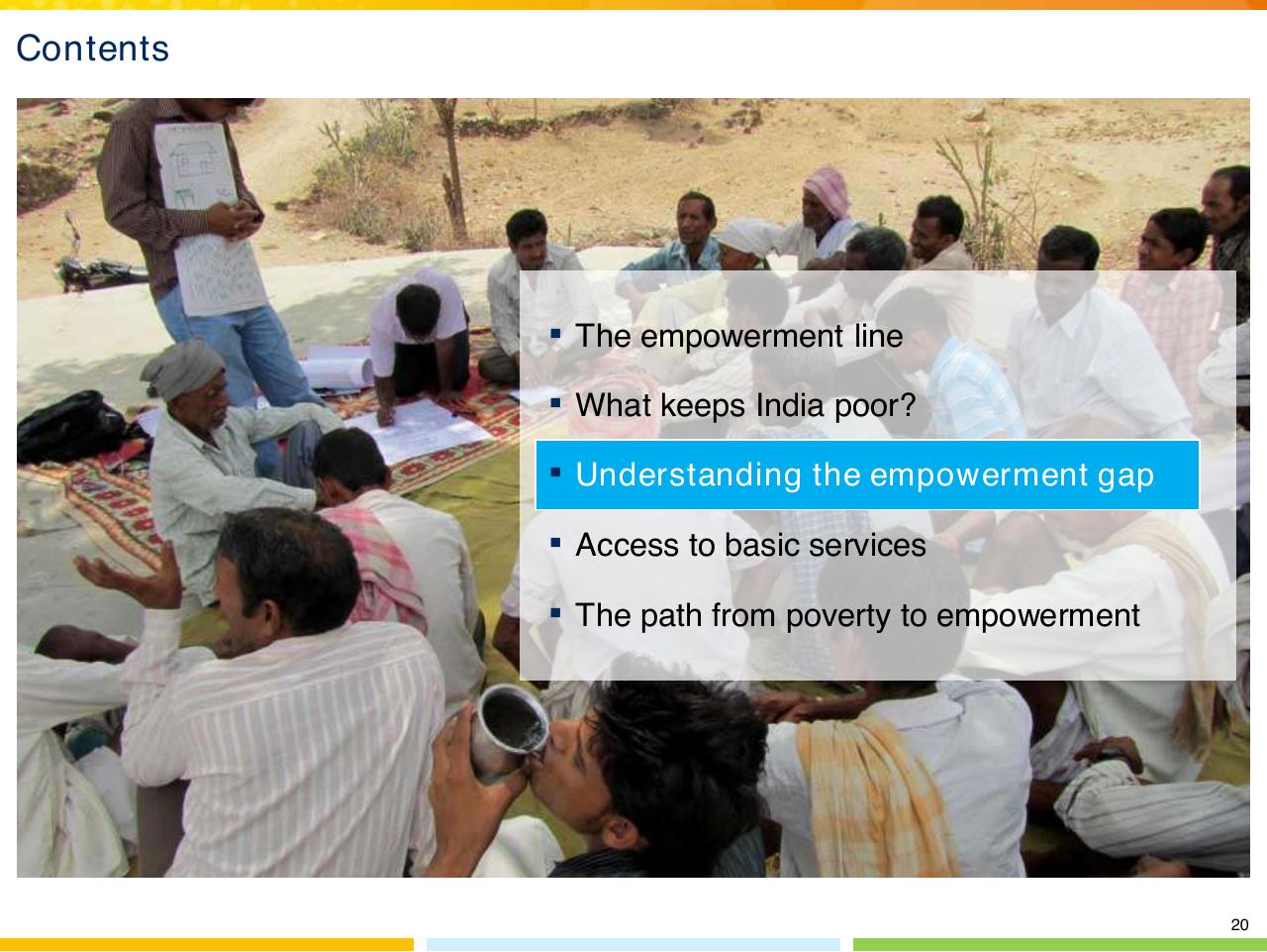 Section Divider slide 21 from From Poverty To Empowerment Indias Imperative For Jobs Growth And Effective Basic Services