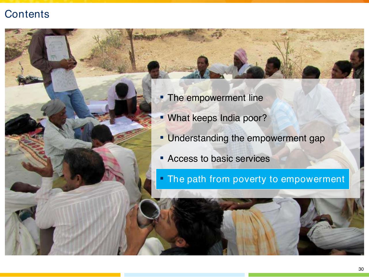Section Divider slide 31 from From Poverty To Empowerment Indias Imperative For Jobs Growth And Effective Basic Services