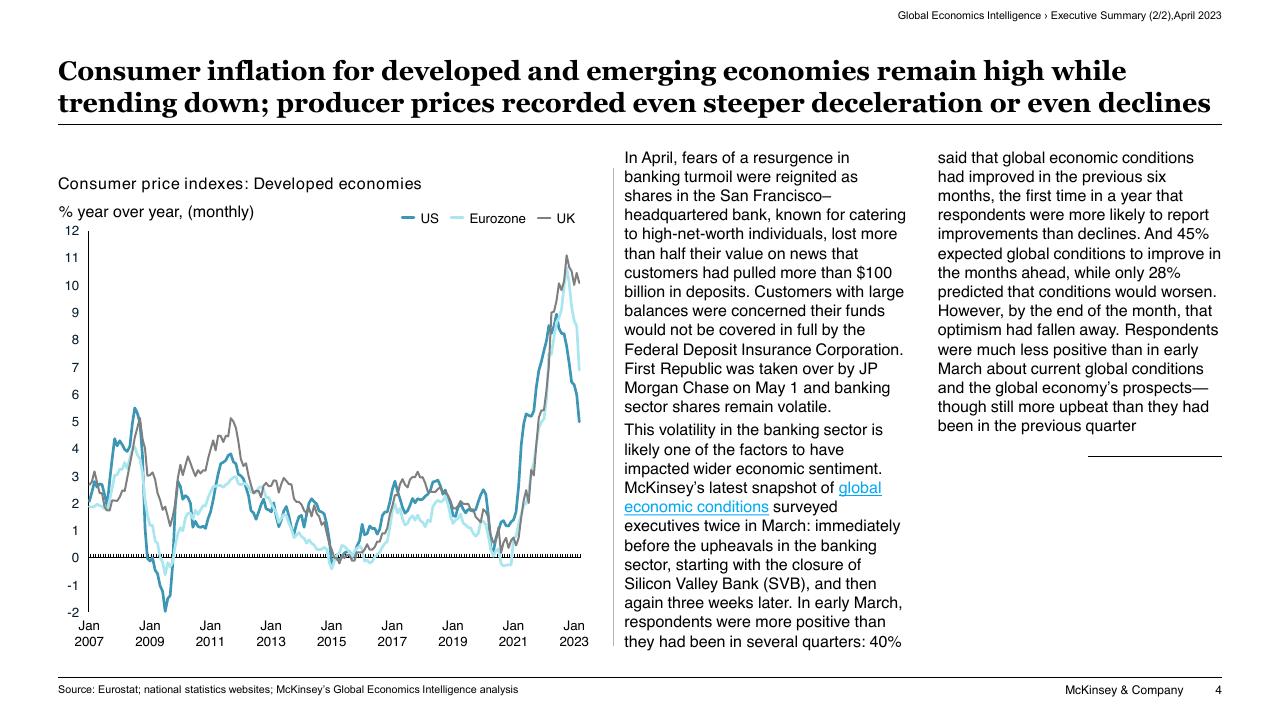 Chart slide 4 from Global Economics Intelligence McKinsey