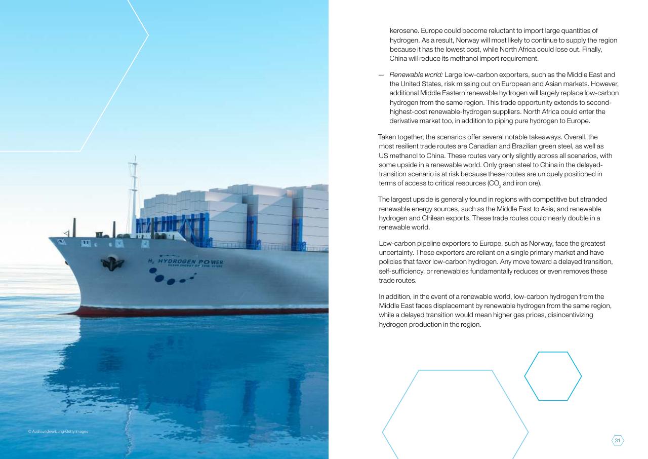 Text slide 31 from Global Hydrogen Flows Hydrogen Trade As A Key Enabler For Efficient Decarbonization