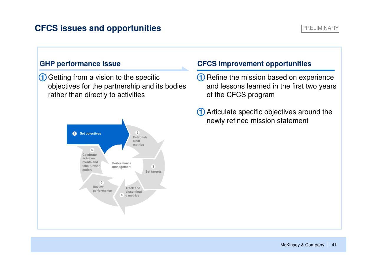 Comparison slide 42 from Helping Global Health Partnerships To Increase Their Impact Stop Tb Partnership McKinsey Collaboration