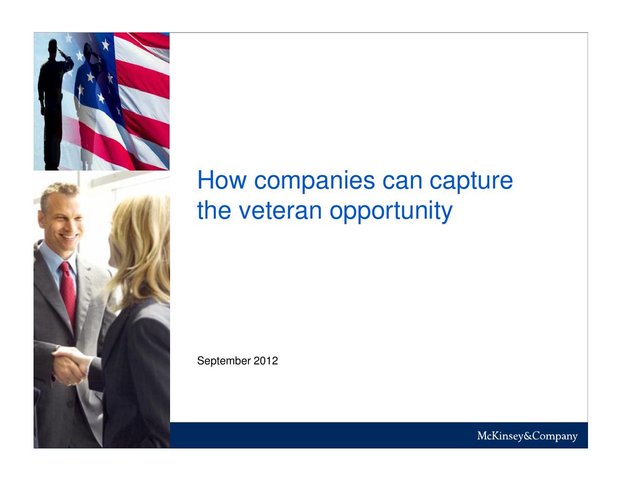 How Companies Can Capture The Veteran Opportunity consulting deck cover