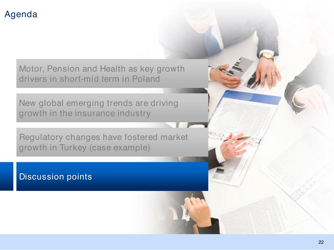 Agenda slide 23 from Insurance Trends And Growth Opportunities For Poland