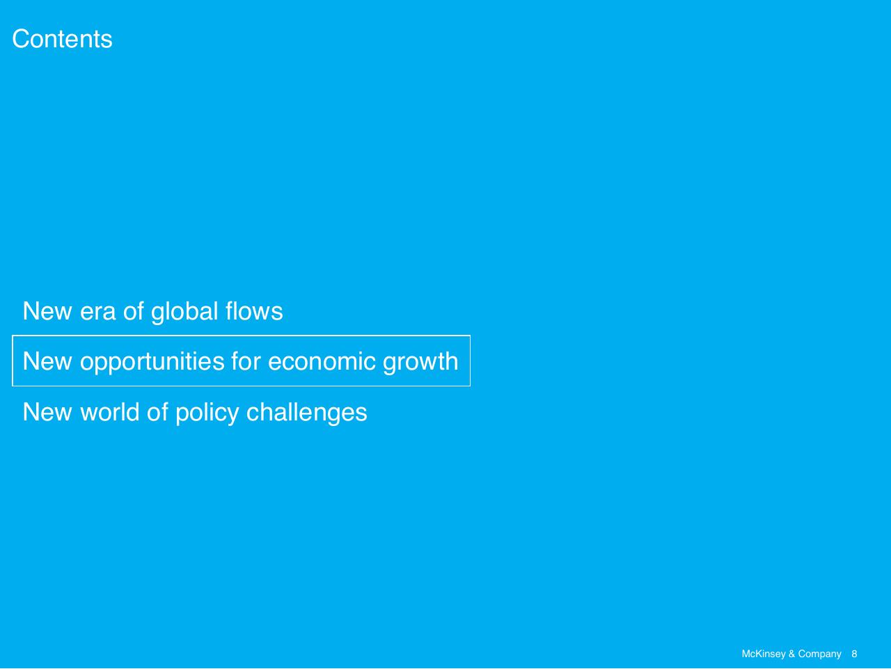 Section Divider slide 8 from Investment And Industrial Policy A Perspective On The Future