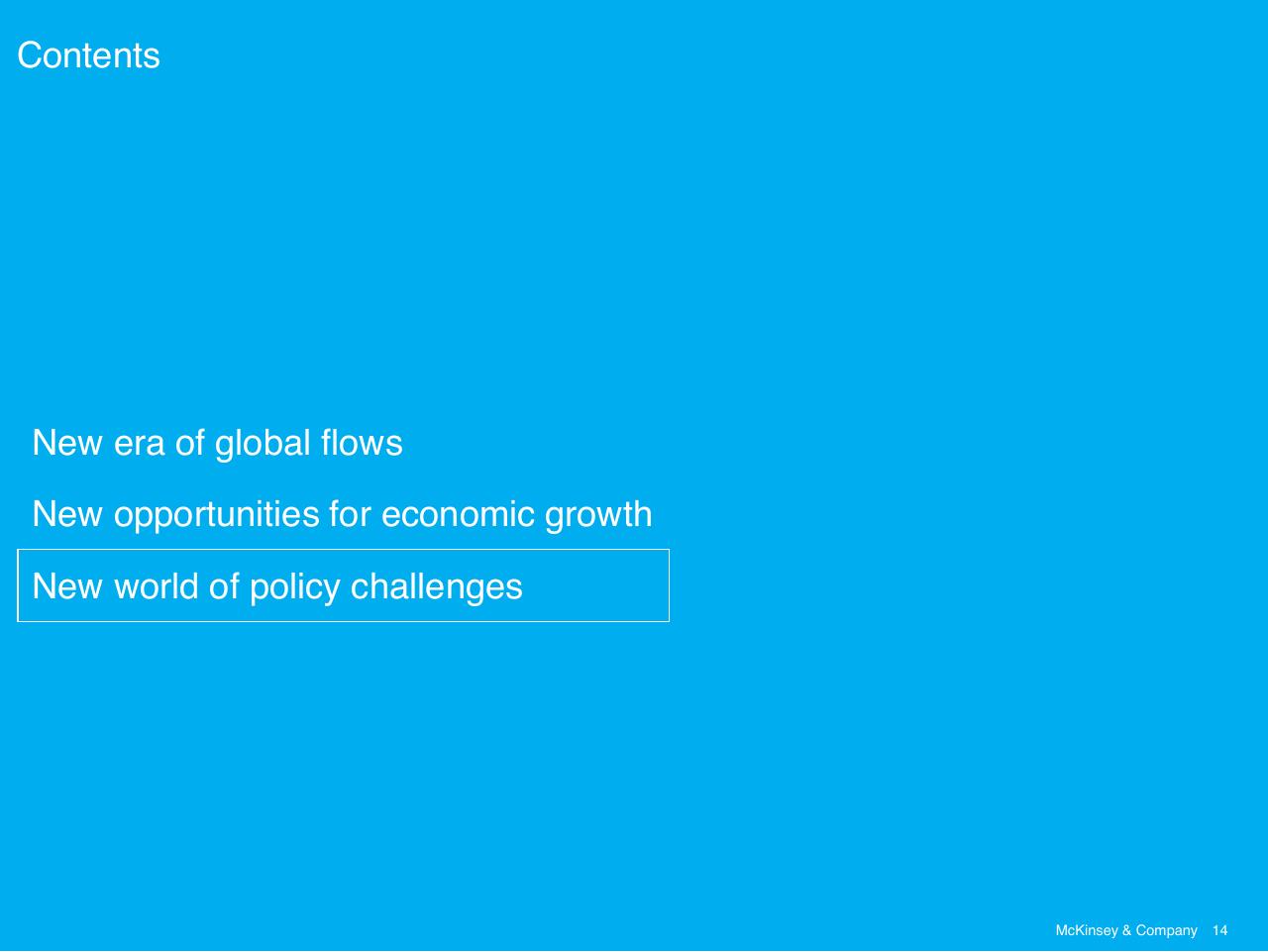 Section Divider slide 14 from Investment And Industrial Policy A Perspective On The Future
