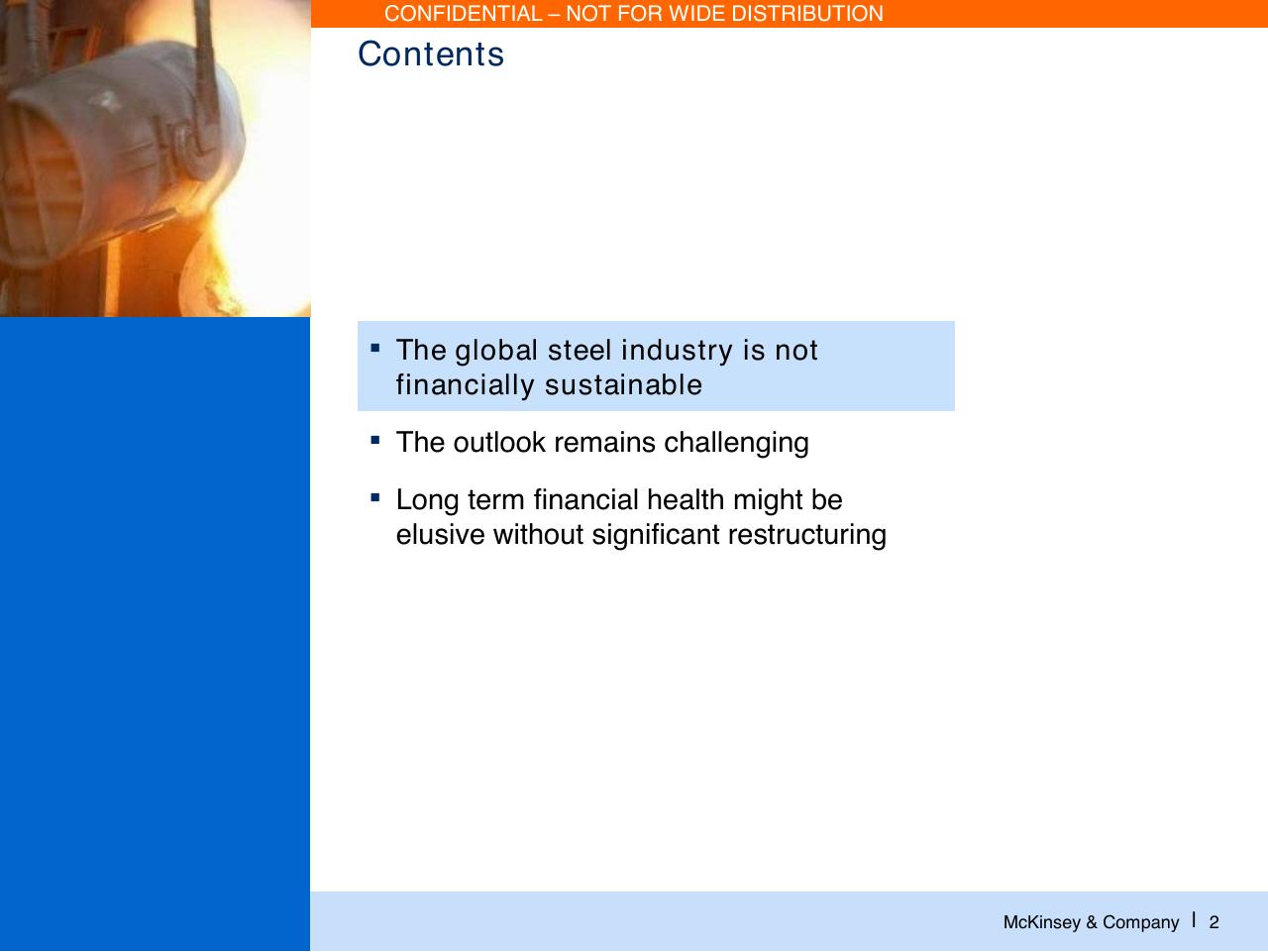 Section Divider slide 3 from Laying The Foundations For A Financially Sound Industry