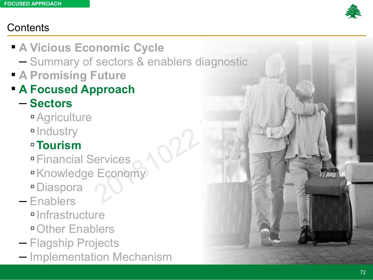 Section Divider slide 72 from Lebanon Economic Vision