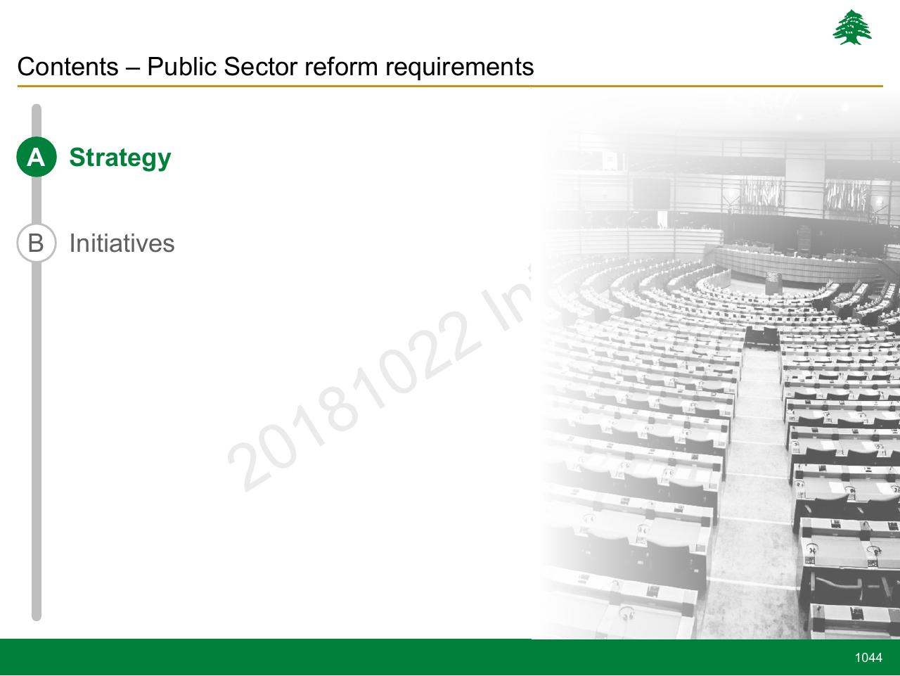 Section Divider slide 1044 from Lebanon Economic Vision