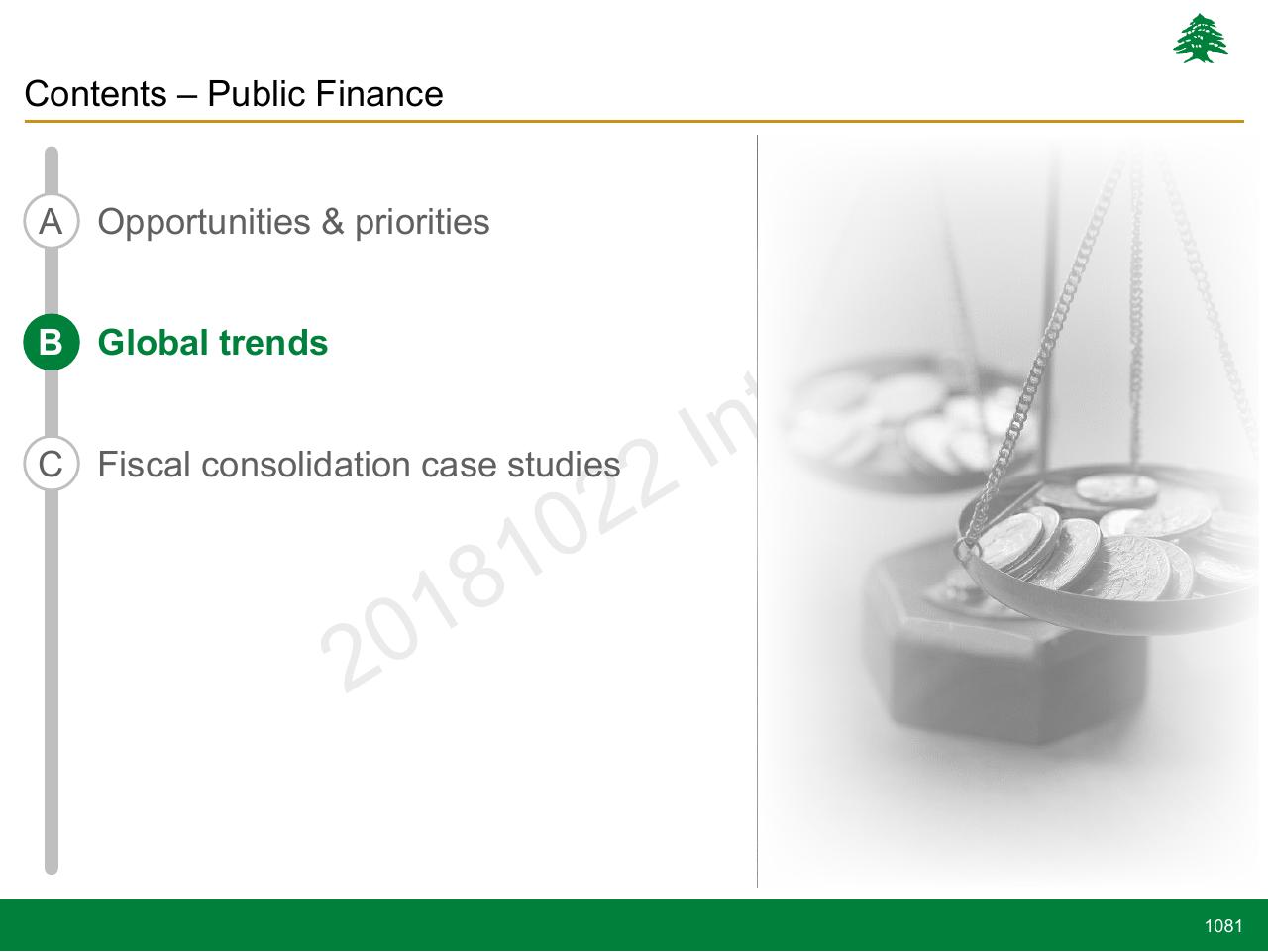 Section Divider slide 1081 from Lebanon Economic Vision