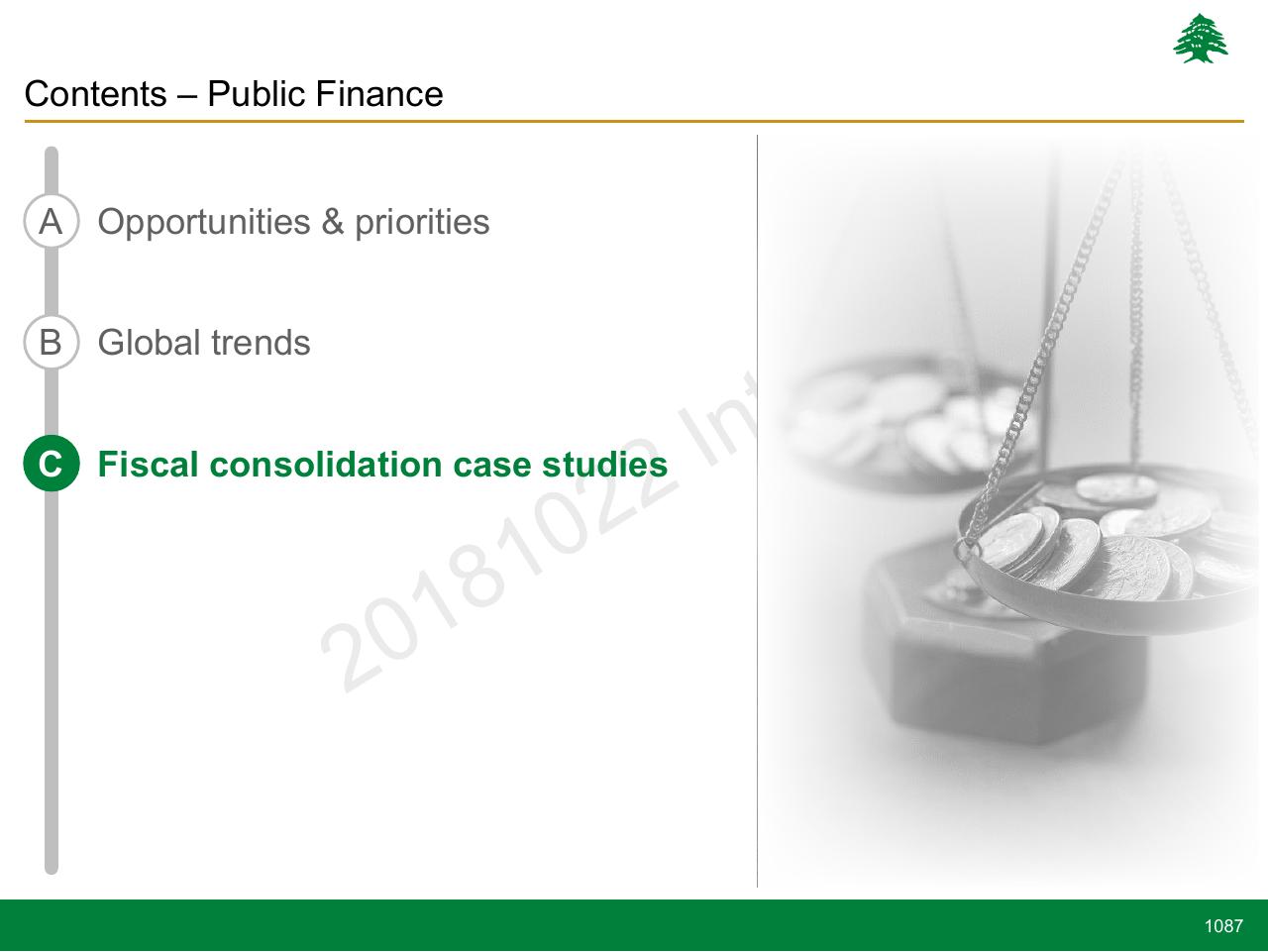 Section Divider slide 1087 from Lebanon Economic Vision