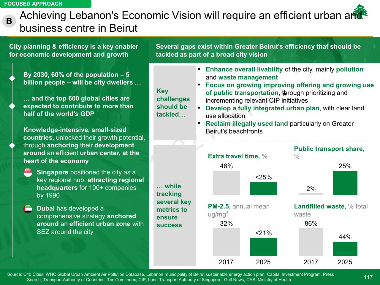 Dashboard slide 117 from Lebanon Economic Vision