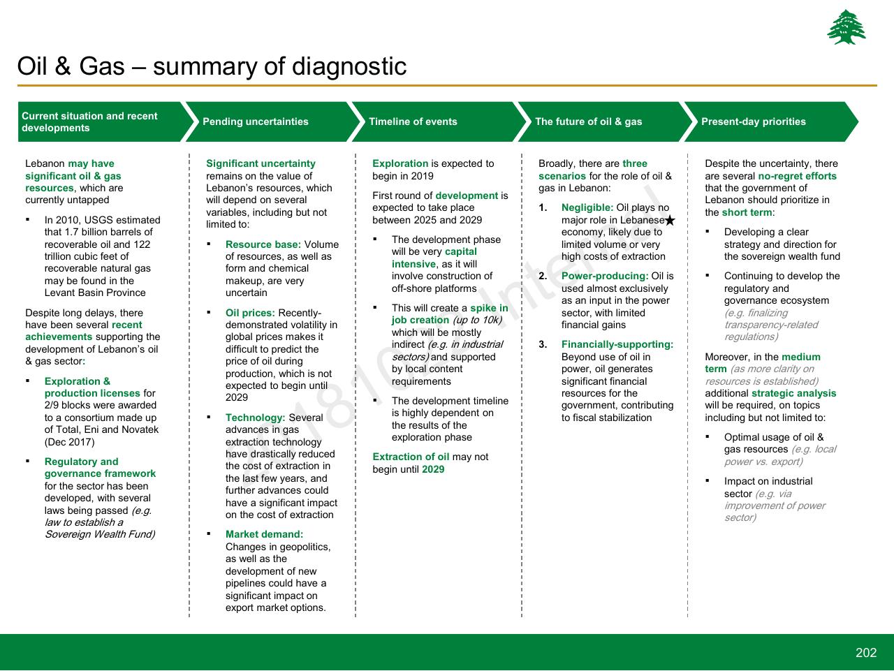 Process slide 202 from Lebanon Economic Vision