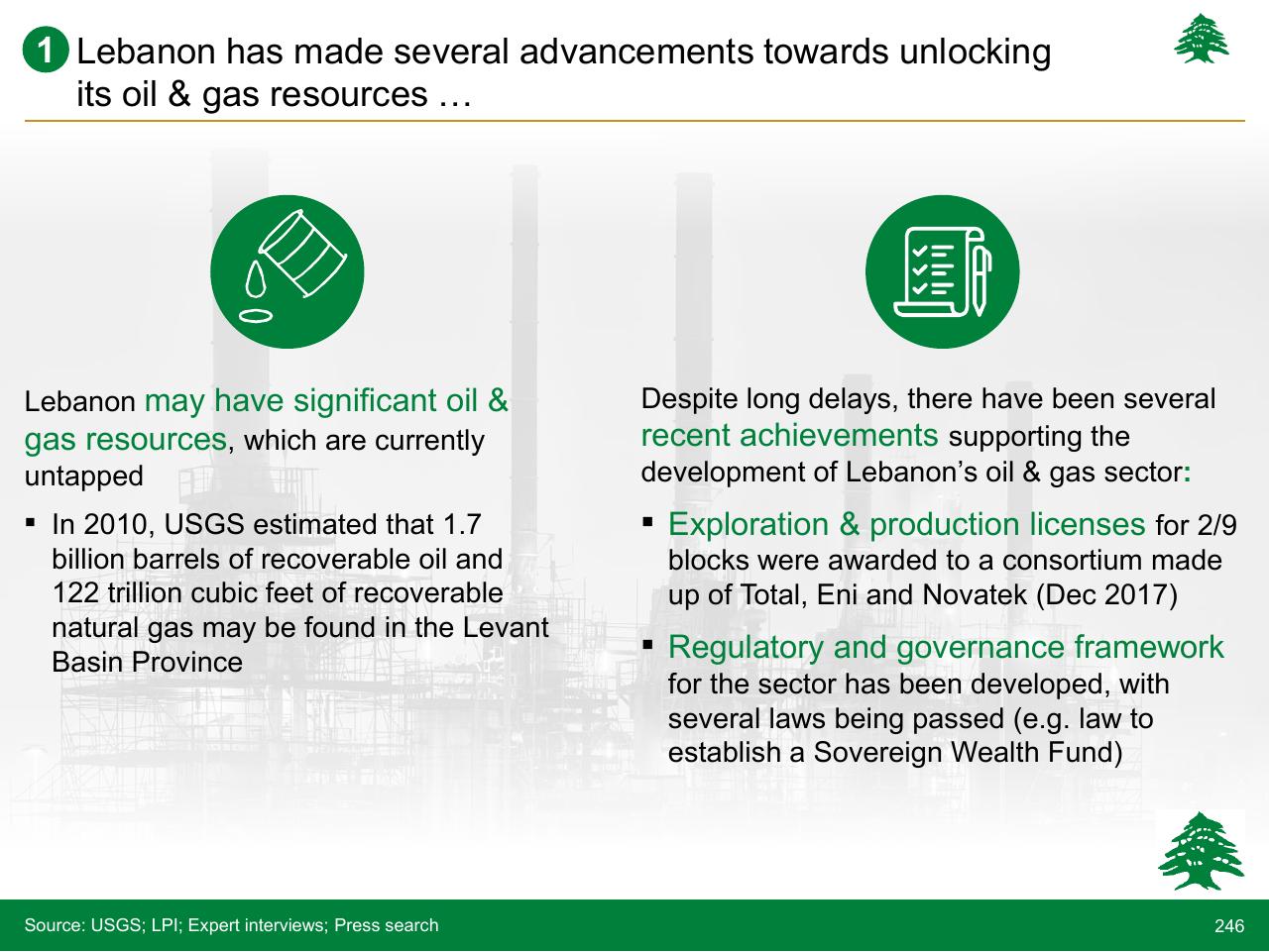 Comparison slide 246 from Lebanon Economic Vision
