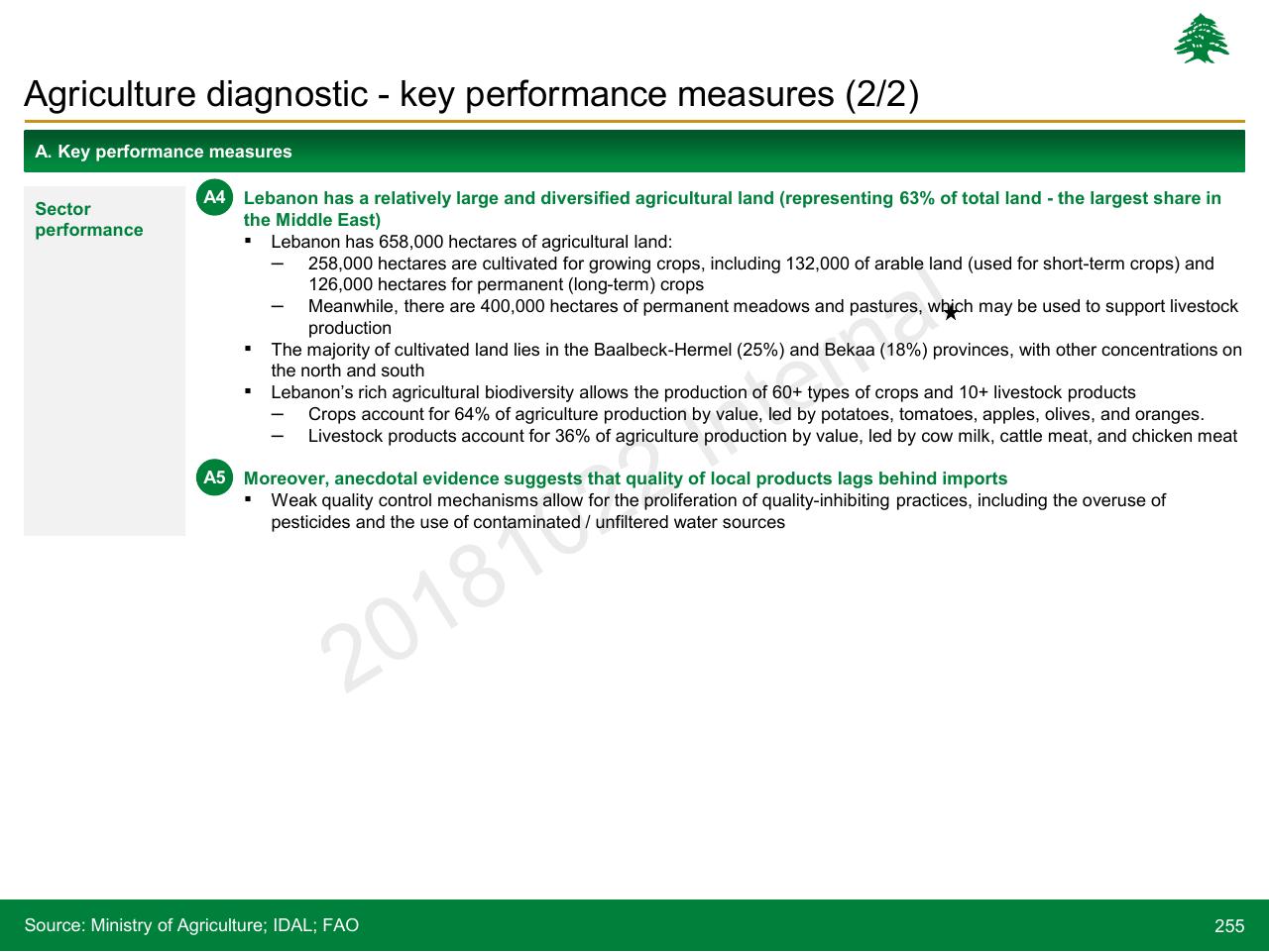 Text slide 255 from Lebanon Economic Vision