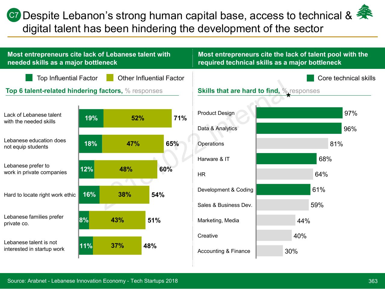 Chart slide 363 from Lebanon Economic Vision