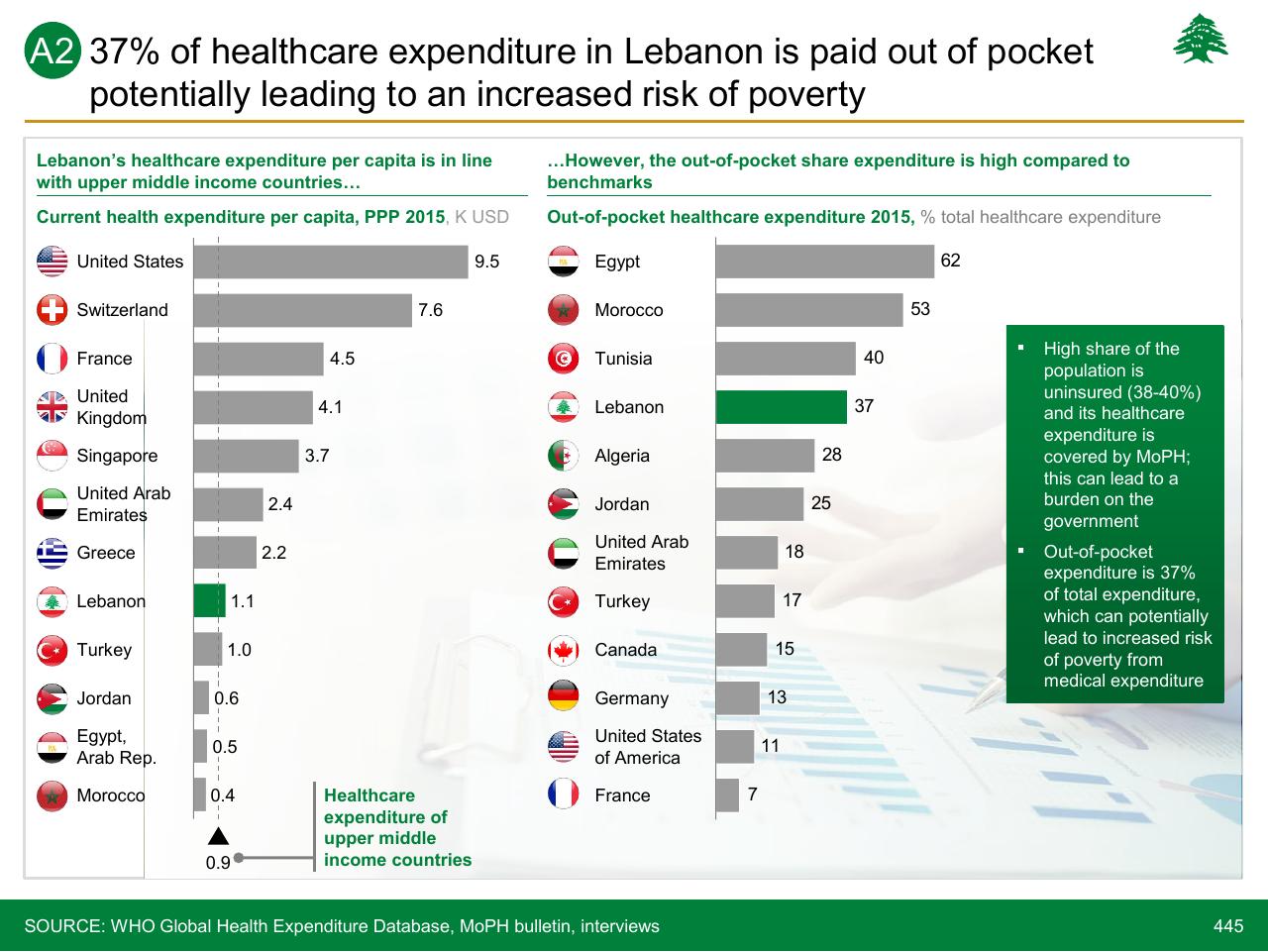 Chart slide 445 from Lebanon Economic Vision