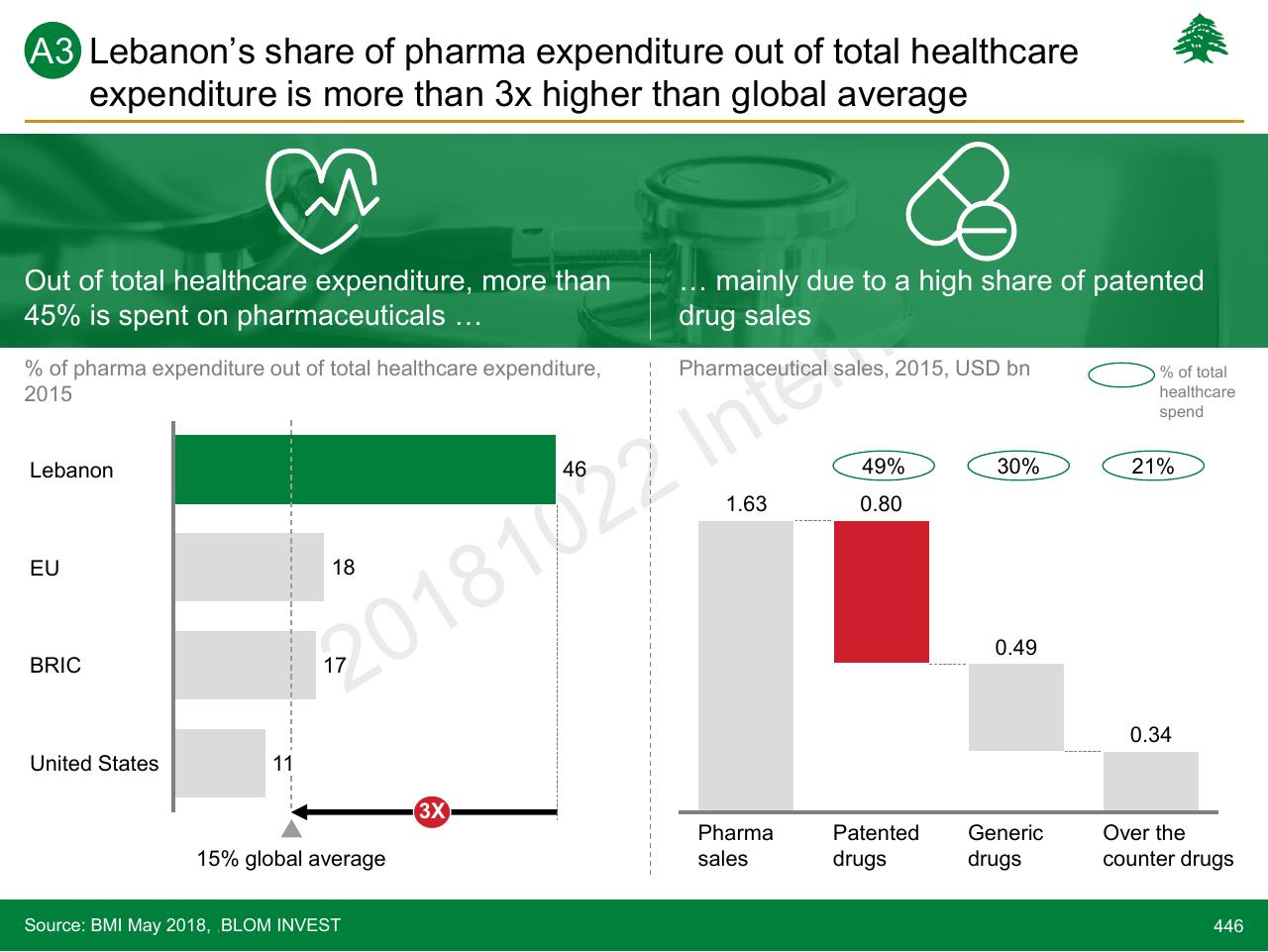 Chart slide 446 from Lebanon Economic Vision