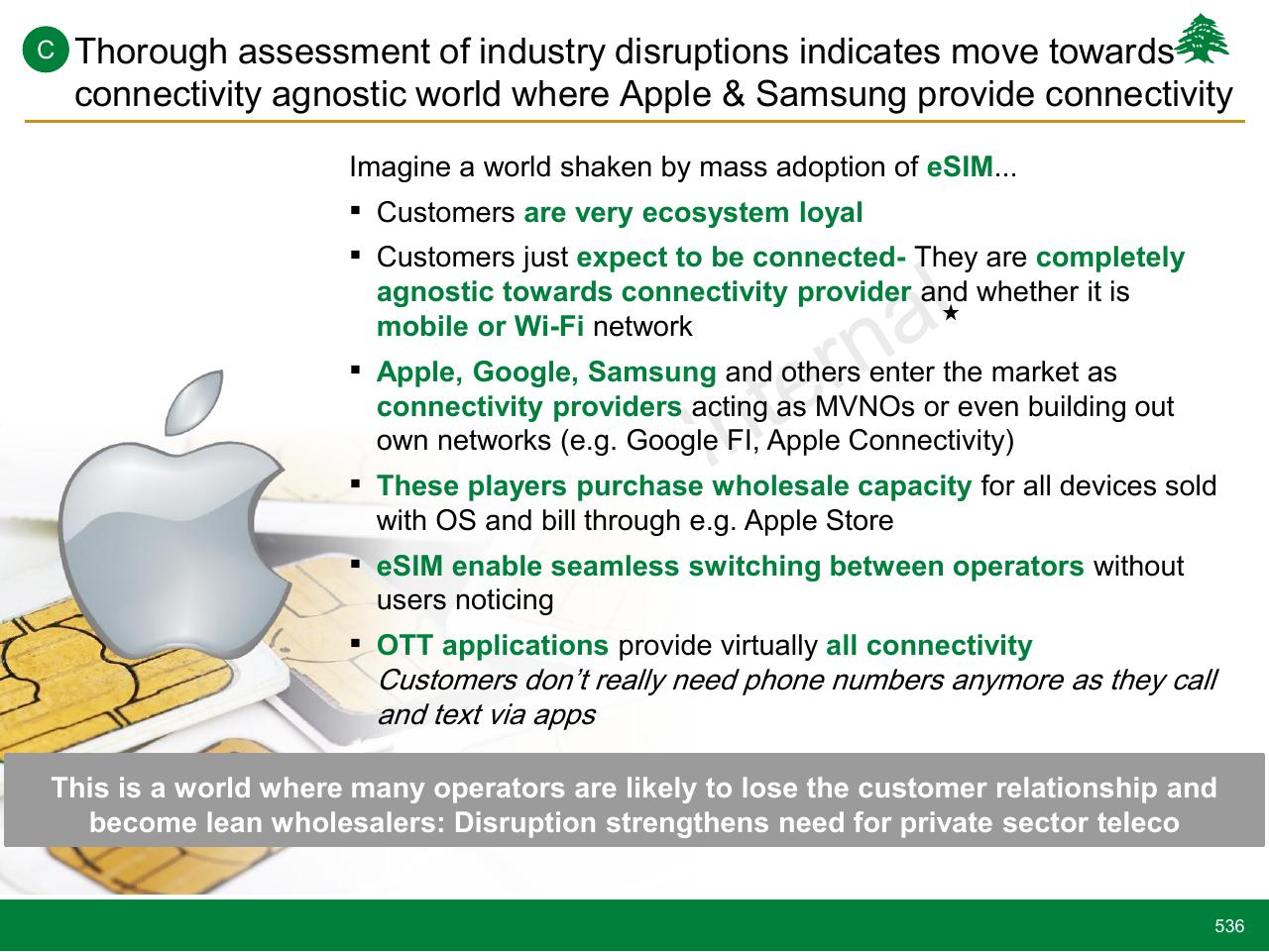 Text slide 536 from Lebanon Economic Vision