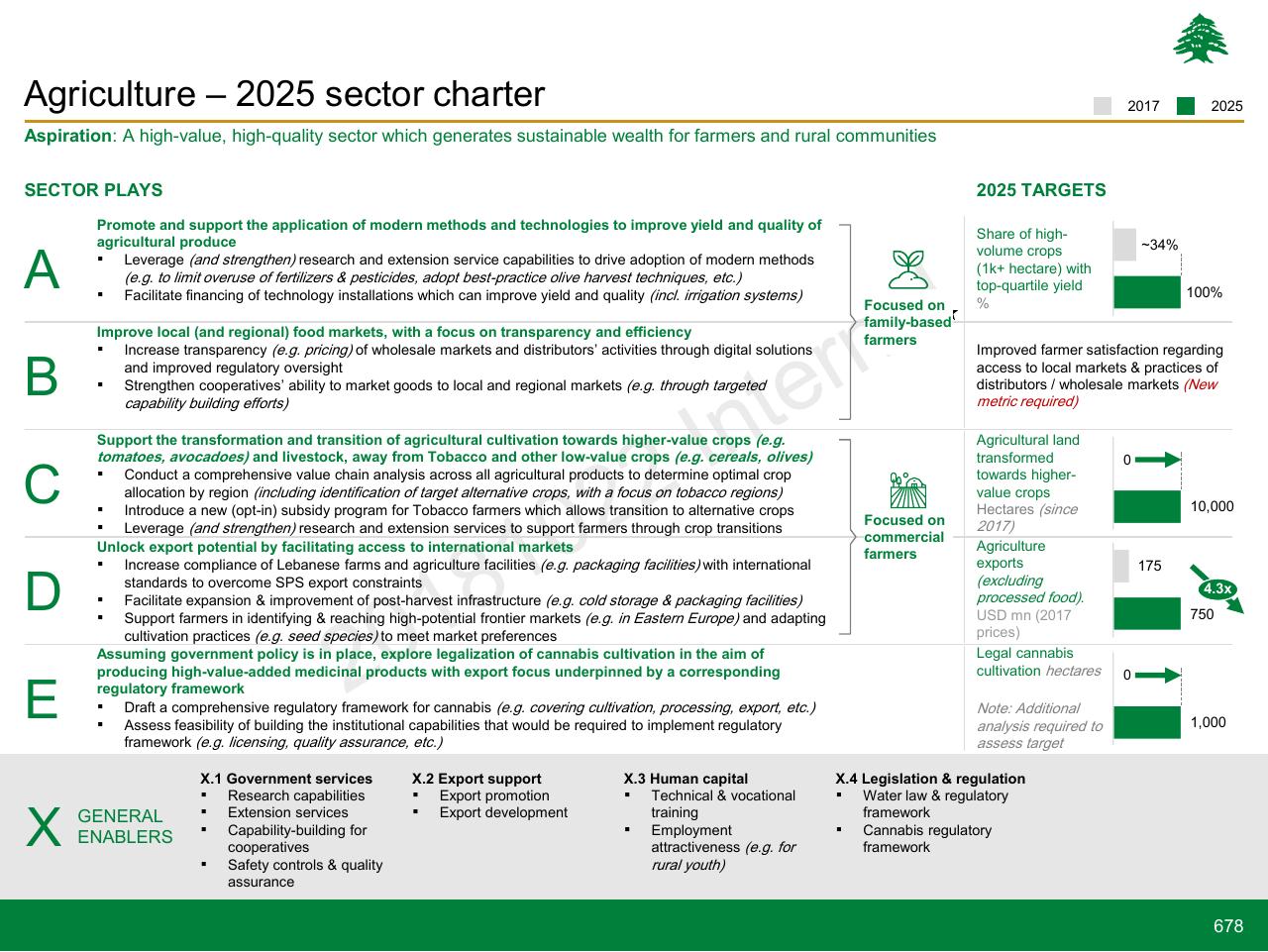Framework slide 678 from Lebanon Economic Vision