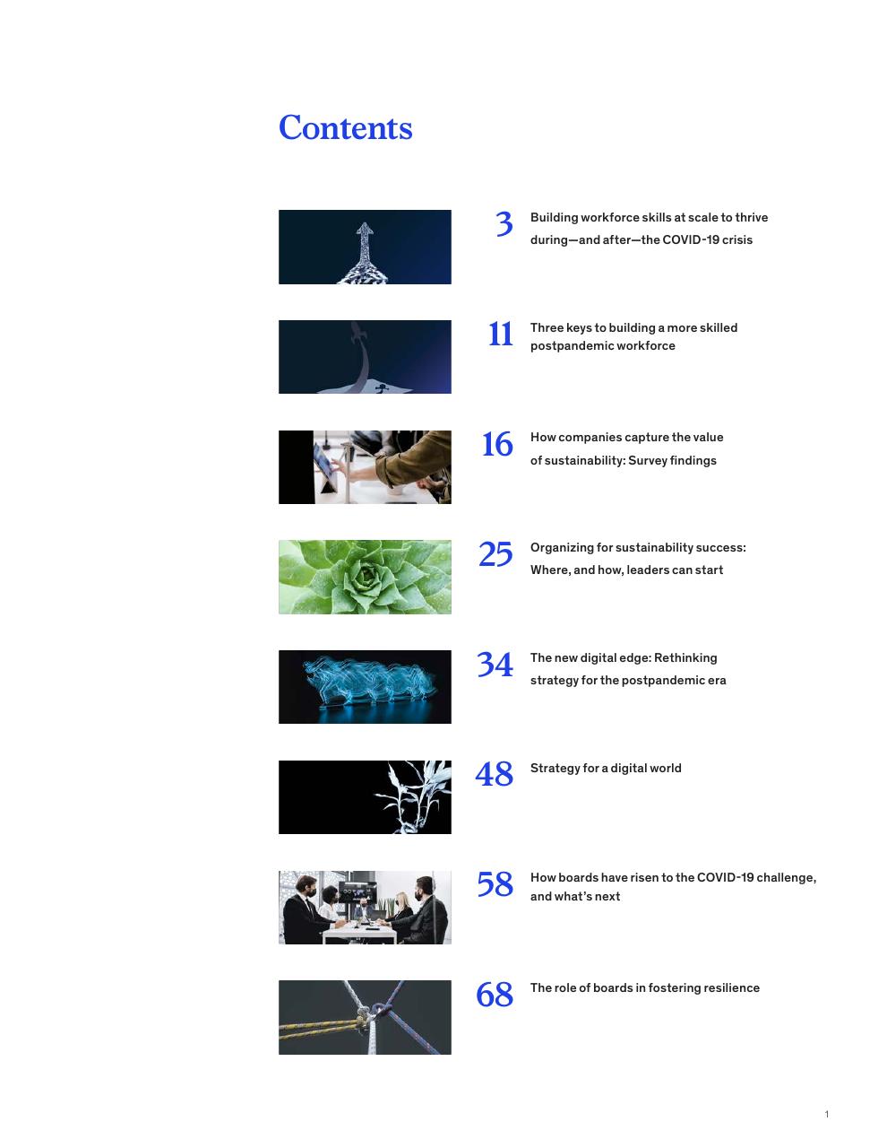Agenda slide 3 from McKinsey Global Surveys 2021 A Year In Review