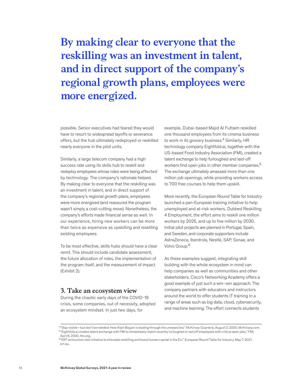 Text slide 16 from McKinsey Global Surveys 2021 A Year In Review