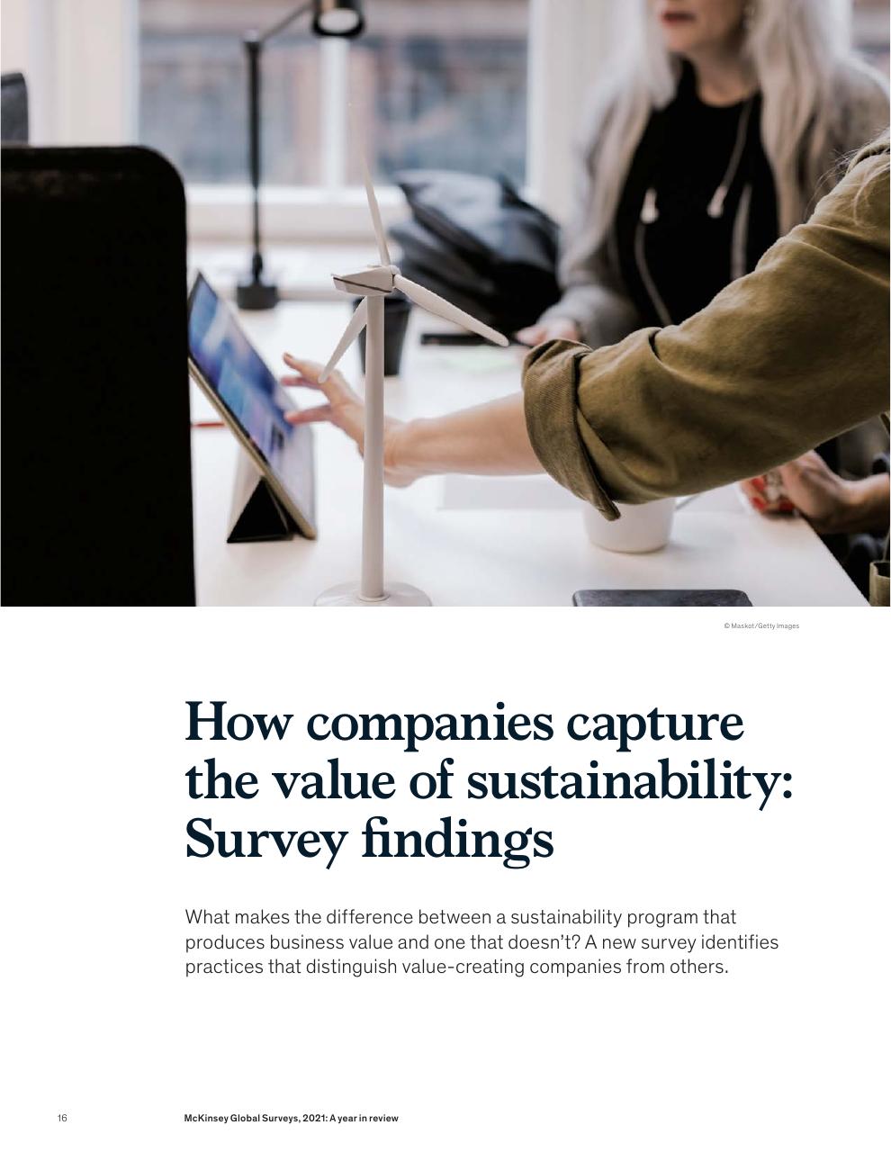 Section Divider slide 18 from McKinsey Global Surveys 2021 A Year In Review