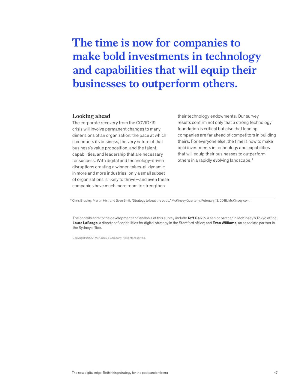 Text slide 49 from McKinsey Global Surveys 2021 A Year In Review