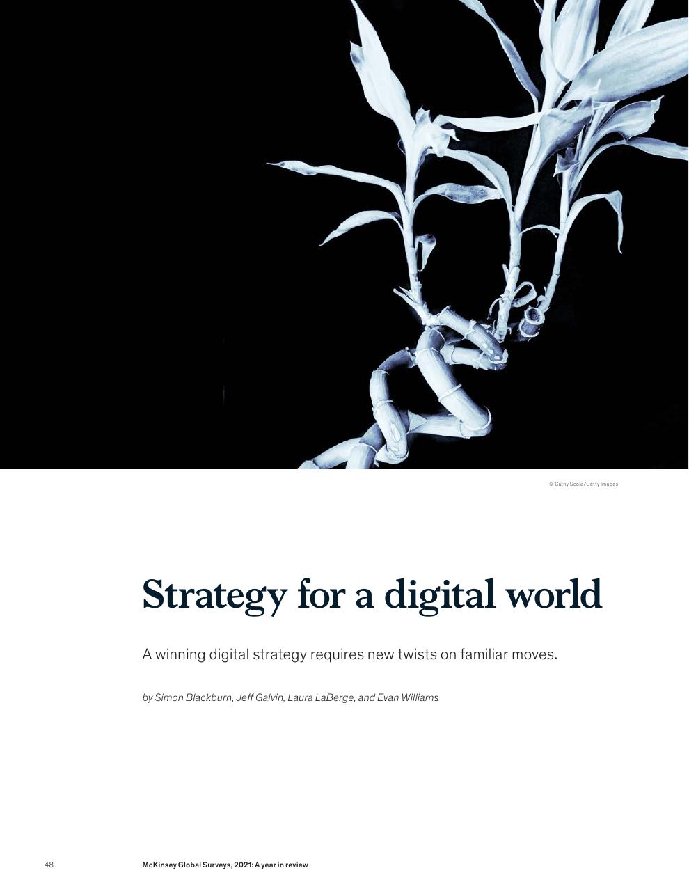 Cover slide 50 from McKinsey Global Surveys 2021 A Year In Review