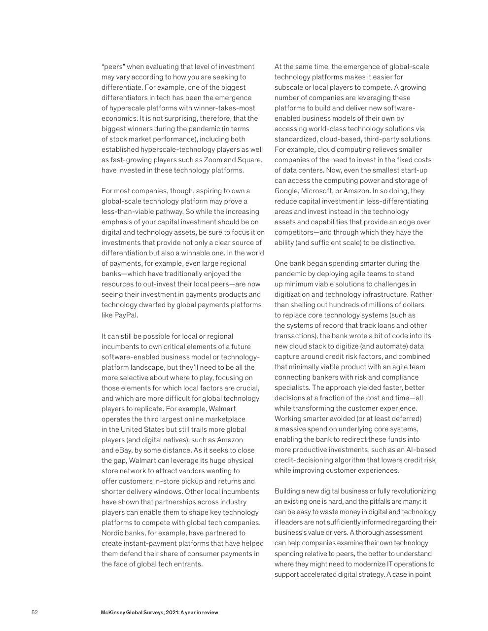 Text slide 54 from McKinsey Global Surveys 2021 A Year In Review